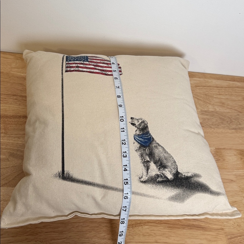 Patriotic golden retriever Print Throw Pillow - Picture 8 of 11